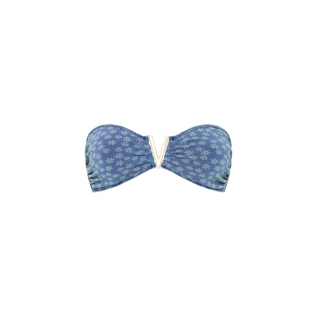 Daisy Denim Mega V Strapless Bandeau Bikini Top