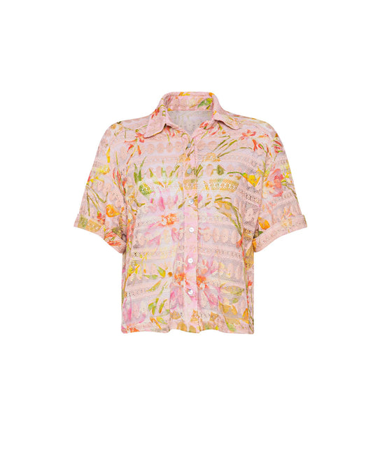 Petal Blake Button Top