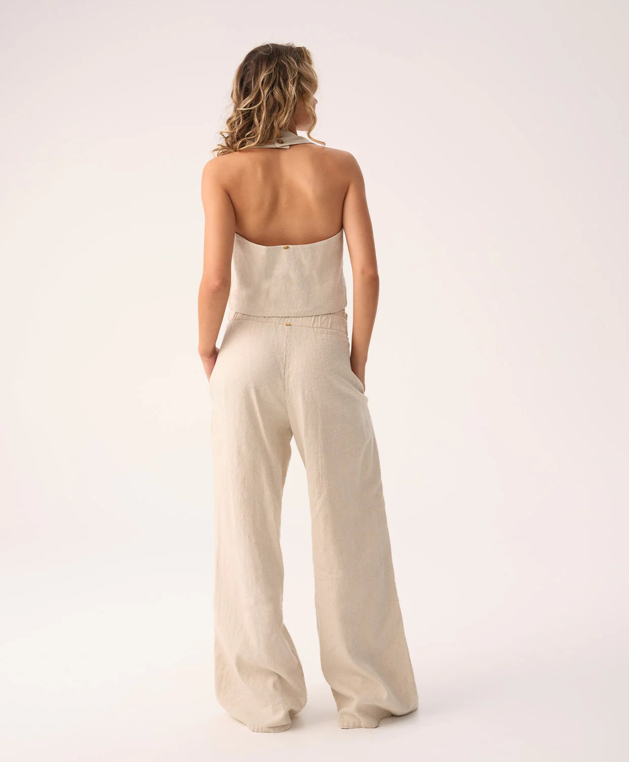 Tan Leo Linen Pant
