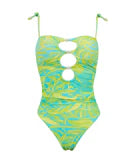 Neon Palms Keyhole One Piece