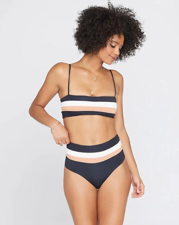 Portia Stripe Bikini Bottom