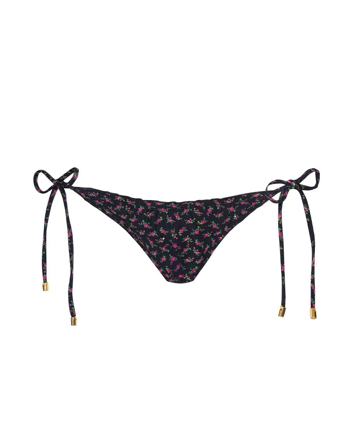 Embroidered Lettuce Edge Tie Side Bottom Rosebud