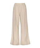 Tan Leo Linen Pant